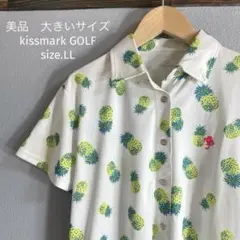 19美品　大きいサイズ　kissmark GOLF ゴルフウェア　ポロシャツ