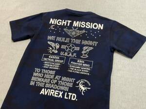 AVIREX / アヴィレックス NIGHT MISSION F-117A EMBROIDERED T-SHIRT / ナイトミッション Tシャツ M 未使用品 / A1554