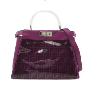 フェンディ ピーカブー レギュラー セレリア ブランドオフ FENDI ビニール ハンドバッグ ビニール/レザー 中古 レディース