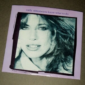 CARLY SIMON You Know What to Do カナダ盤シングルPR WB 1983