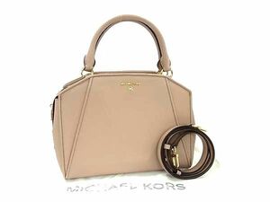 1円 ■極美品■ MICHAEL KORS マイケルコース レザー 2WAY トート ハンドバッグ ショルダー クロスボディ 斜め掛け ピンク系 FC9801