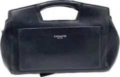 COACH　コーチ　ブラック　レザー　ショルダーバッグ　2way　ハンドバッグ