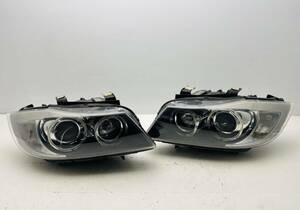 割れ無 BMW E90 E91 3シリーズ 純正 HID キセノン ヘッドライト ヘッドランプ 左右セット 631169427409/631169427399 (Y165)