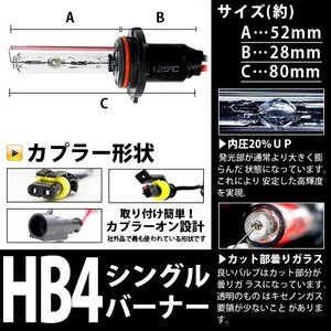 2本sEt HID 交換用 補修用 バルブ 35w/55w兼用 HB4 15000k HIDバルブ キセノン ヘッドライト フォグ ランプ など 交換 後付け 電球