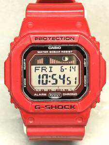 CASIO カシオ G-SHOCK GLX-5600 G-LIDE 赤 レッド 腕時計 メンズ 稼動品 電池交換済み 中古 現状品