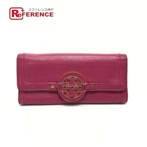 Tory Burch トリーバーチ コンチネンタル エンベロープ アマンダ 二つ折り財布（あり） レザー レディース ピンク