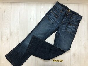 7 for all mankind セブンフォーオールマンカインド レディース ストレッチ ブーツカット デニムジーンズパンツ 26 紺