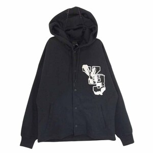 Y-3 Yohji Yamamoto ワイスリー ヨウジヤマモト IQ2135 GFX FT HOODIE ロゴワッペン フード ジャケット パーカー ブラック系 S【中古】