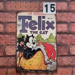 Felix フィリックス 猫 《15》レトロ ブリキ 看板 ☻