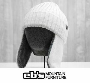 【新品:送料無料】24 ebs RIB FLAP BEANIE - ICE GREY ニット帽 スノーボード フラップ 帽子 エビス グローブ