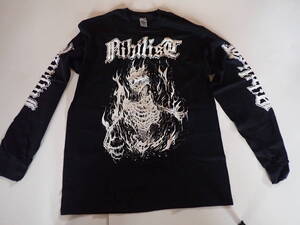 NIHILIST Long Sleeve シャツ ENTOMBED GRAVE DISMEMBER NIRVANA2002 MACRODEX TRAUMATIC CARNAGE CARBONIZED DEATH METAL OSDM デスメタル