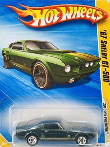 新品未開封 保管品 Mattel マテル Hot Wheels ホットウィール ミニカー 旧ロゴ シェルビー 67 SHELBY GT-500 2010 HW PREMIERE / 076