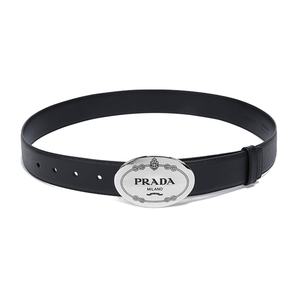 送料無料 14 PRADA プラダ 2CM232 PN9 F0002 ブラック SAFFIANO レザー ベルト size 90