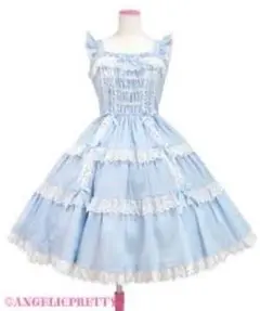 Angelic Pretty ティアード ジャンパースカート サックス ロリータ