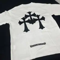 Chrome Hearts セメタリークロス レザーパッチ 刺繍ロゴ Tシャツ