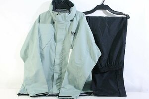 ☆346☆【未使用】 HELLY HANSEN ヘリーハンセン レインスーツ 上下セット HG ヘイズグリーン HOE12311 Lサイズ