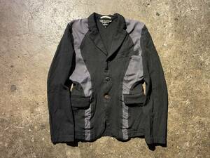 COMME des GARCONS HOMME PLUS EVER GREEN 09SS カーブデザイン ポリ縮3Bジャケット カーブ期 復刻 縮絨 コムデギャルソン PC-J215