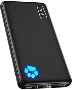 INIU モバイルバッテリー 10000mAh (大容量 最軽量 小型 3台同時充電)【USB-C入出力 LEDライト付き PSE認証済