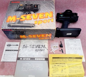 送850円～ サンワ「M-SEVEN M7 Sport BL-FZ」 プロポ 送信機 AM 27MHz 通電確認済み SANWA RCカー ラジコン レトロ 操作機器 パーツ 部品