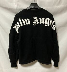 パームエンジェルス Palm Angels ロゴプリントクルーネック　ウールニット