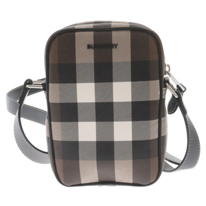 BURBERRY バーバリー PADDY PHONE BAG パディ フォン 2WAY チェック ショルダーバッグ ブラック/ブラウン 8066220