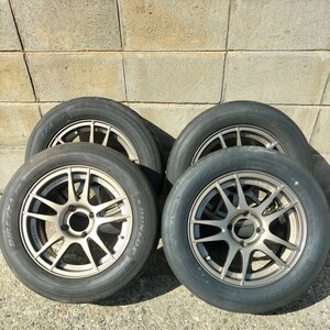 新潟 小千谷 ダンロップ ディレッツァ 軽量 DIREZZA R.S.C 14x6J OFF+38 PCD100 4H DUNLOP DIRZZA Z2 185/60R14 Made in JAPAN 