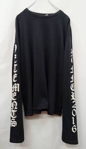 VETEMENTS ヴェトモン 長袖Tシャツ WF17TP14 サイズM ブラック 通年