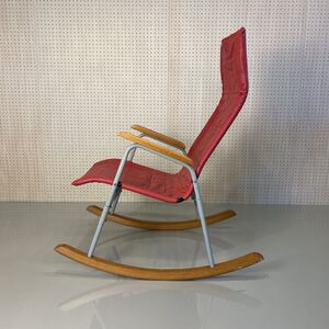 希少 70年代 ヴィンテージ 新居猛 デザイン Nychair ニーチェア 初期型 折畳式 ロッキングチェア / ジャパニーズモダンミッドセンチュリー 