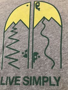 patagonia パタゴニア S LIVE SIMPLY Tシャツ グレー USA 半袖 シャツ