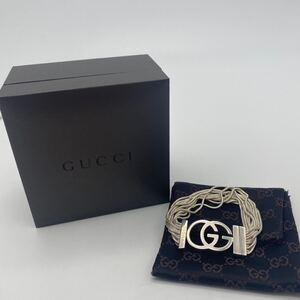 GUCCI グッチ ブレスレット バングル シルバー アクセサリー ロゴP40