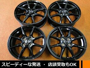 ★☆ マツダ純正 ロードスター 程度良です！★☆ 16×6.5J +45 PCD100/4H ブラック 4本 デミオ MAZDA2 ★迅速発送 店頭受け取り対応 長野県