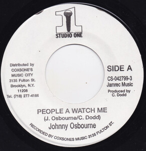 米7 Johnny Osbourne / Johnny Osbourne & Sound Dimension People A Watch Me / Peoples Version CSI0427993 Studio One /00080