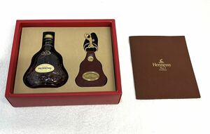 ヘネシー Hennessy X.O 50ml 本革製メタルプレート付きキーリング　ブランデー