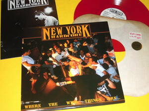 NEW YORK HARDCORE WHERE THE WILD THINGS ARE... LP 2ndプレス 300枚限定 レッドヴィニール ブックレット NYHC OUTBURST SHEER TERROR 