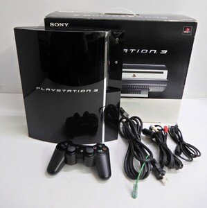 061Z199★【中古/動作品】 PlayStation3 PS3 本体 60GB CECHA00 ブラック 【コントローラー・ケーブル付属】 ②