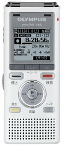 【中古品】OLYMPUS ICレコーダー VoiceTrek 4GB リニアPCM対応 MicroSD対応 WHT ホワ　(shin