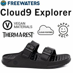 【送料無料】2024年モデル サンダル ストラップサンダル freewaters Cloud9 Explorer Unisex UO-010 BLK 日本代理店正規品 28cm