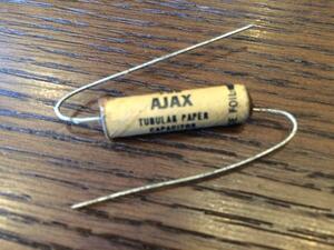 ビンテージ Ajax Wax .022 200v コンデンサ 新品 実数値ジャスト レア 貴重 (ハム/P90)(在庫3)