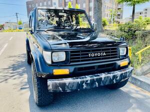 トヨタランクル78プラド　＊車検2年間付き　＊ヂィーゼルターボ　KZJ78W。＊ナビ＊TV＊AC\DCインバーター＊4WD＊ETC＊キャンピングセット