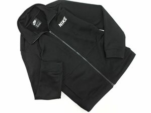 NIKE ナイキ ロゴ プリント トラック ジャケット sizeM（140-150cm）/黒 ■◇ ☆ edb6