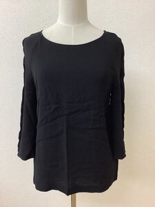 Massimo Dutti マッシモドゥッティ 黒カットソー シャリ感のある生地 サイズEUR XS