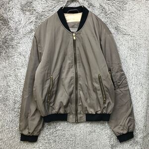 ◯ ZARA basic ザラ MA-1ジャケット 中綿ブルゾン フライトジャケット ミリタリー サイズM カーキ メンズ アウター 最落なし（103）