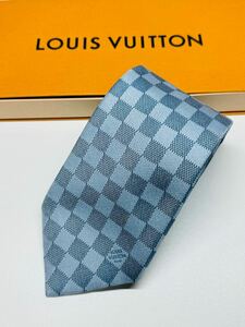 1円 LOUIS VUITTON ネクタイ ルイヴィトン ダミエ モノグラム シルク