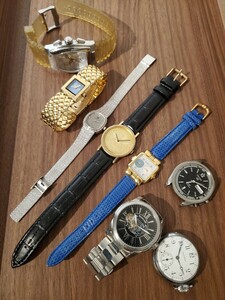 ☆1円スタート　 腕時計　懐中時計　まとめて　 クォーツ　手巻き　自動巻　ジャンク　SEIKO　WALTHAM　NINA RICCI　など