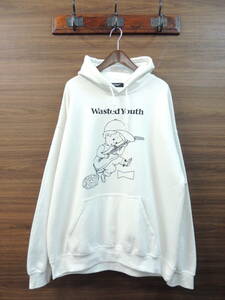 ★ XLサイズ UNDERCOVER × VERDY アンダーカバー ヴェルディ コラボ UC2B9812 Wasted Youth HOODIE スウェット パーカー 白 ホワイト