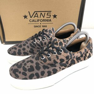 ●美品 VANS ヴァンズ エラ グラデーション ローカット スニーカー US6.5(23cm) チーター柄 ウォッシュ加工 バンズ スケボー サーフ 女性用