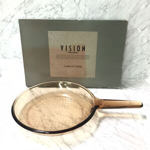 ◆送料無料 未使用品 VISION ビジョン 24cm フライパン(中)TF-24/岩城硝子 ビジョン パイロセラム 超耐熱ガラス フライパン/ヴィジョン