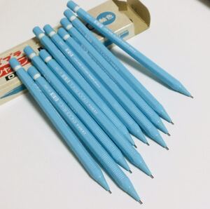 レア色/昭和レトロ　ZEBRA KNOCK PENCIL M1300 ゼブラ　ノックペンシル 水色 1箱10本入り 箱付き0.5mm　未使用