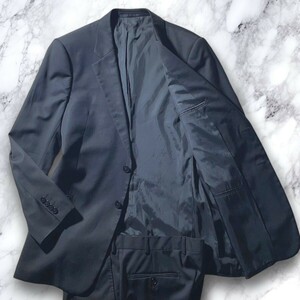 定価40万!!! 【ARMANI COLLEZIONI/コレッツォーニ】 スーツ セットアップ 2B ビジネス ネイビー 52サイズ XL相当