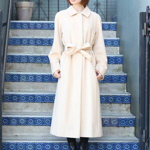 BURBERRY LONDON ANGORA BREND WOOL BELTED COAT/バーバリーロンドンアンゴラ混ウールベルテッドコート